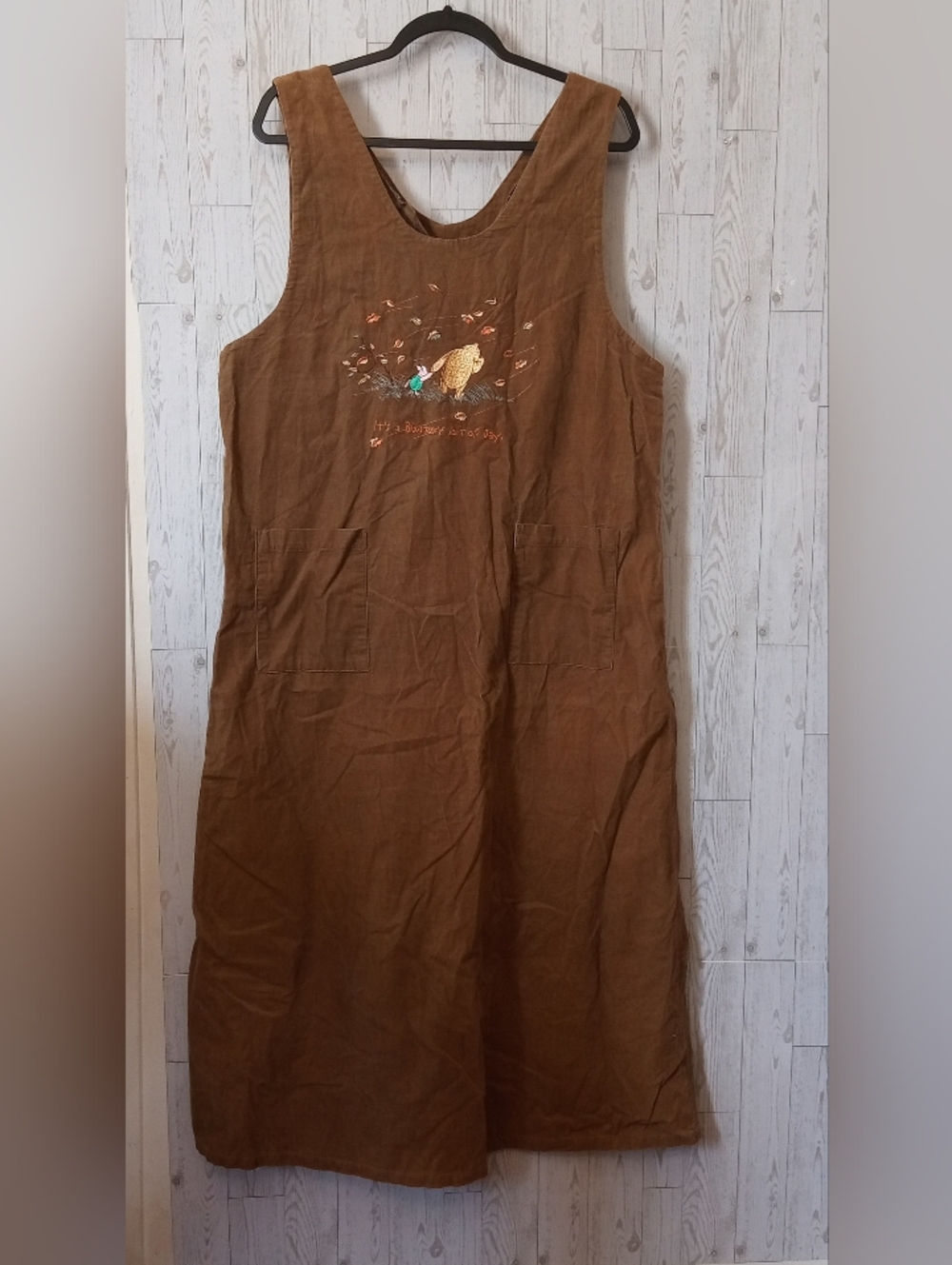 Disney Winnie The Pooh Apron Dress with Front Pockets Women's Size XXL